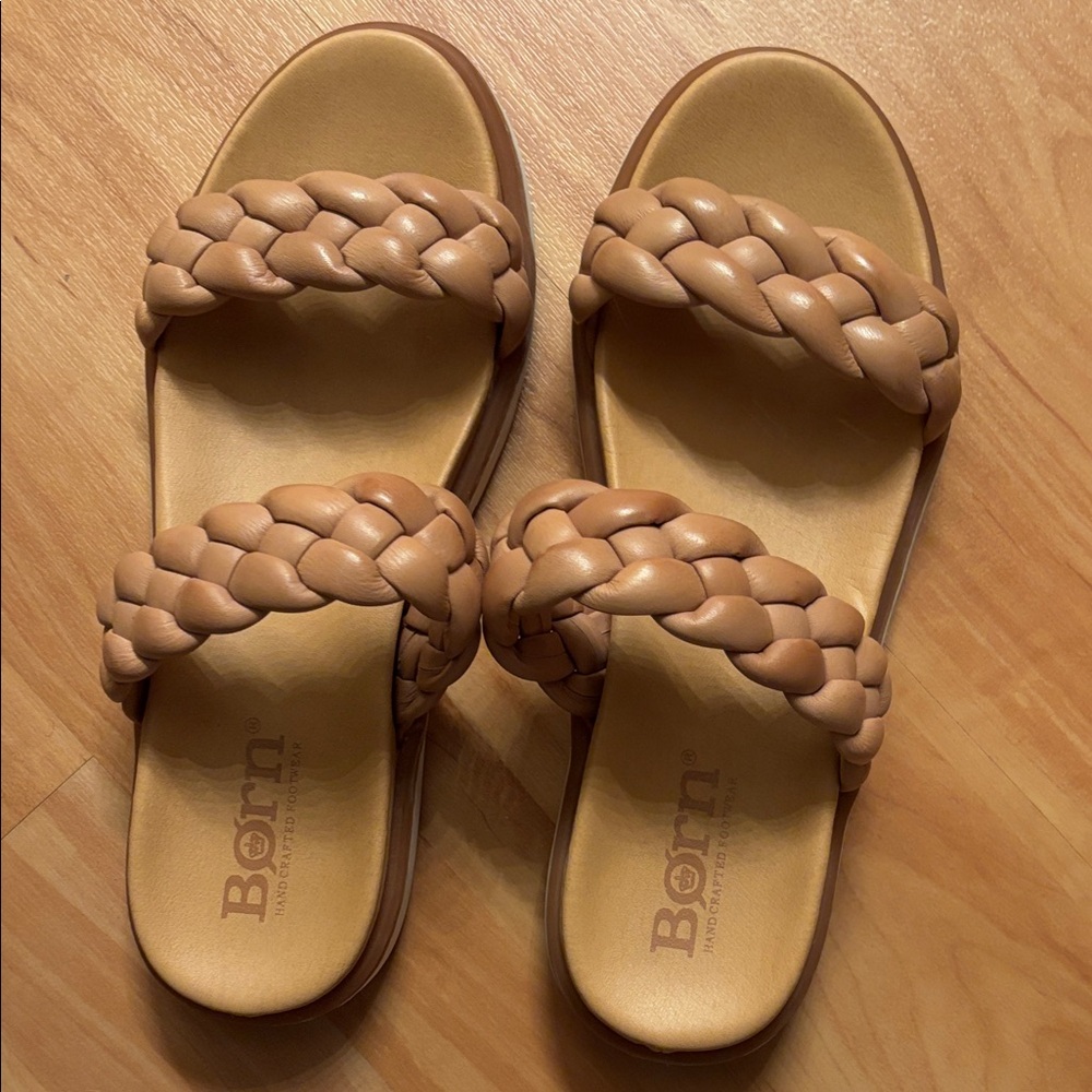 Born Women's Light Brown Braided Sandals